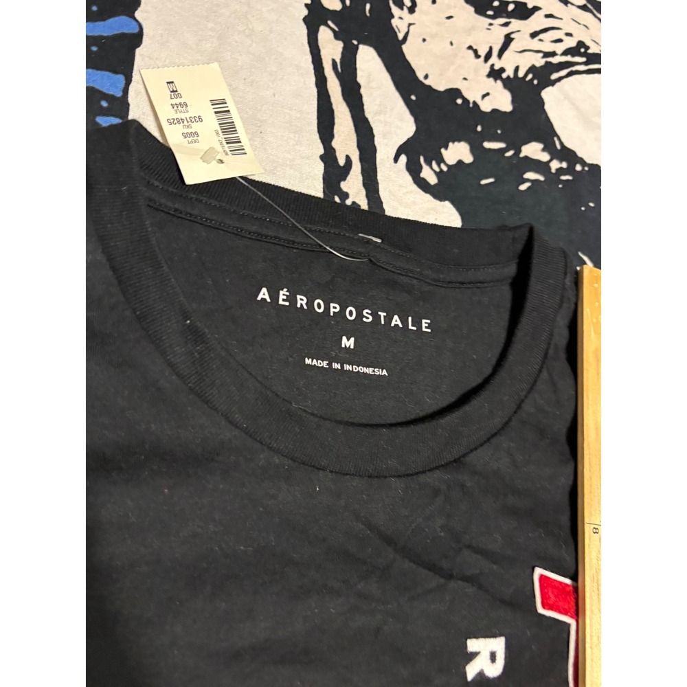 Aeropostale Mens Black Registered Tmk 1987 Graphic T Shirt Size M - Picture 4 of 5